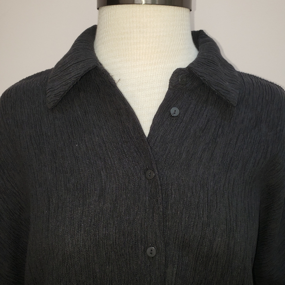 Mango Textured Drop Shoulder Button-Front Shirt, … - image 3